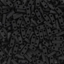Miyuki quarter tila 5x1.2mm beads - Black matted QTL-401F